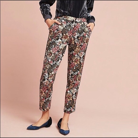 Anthropologie Pants - NWT Anthropologie Maeve Metallic Brocade Pants
